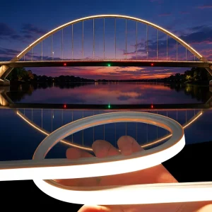 LFB1616 2 Custom DC 24V Cuttable Soft Flexible Silicone IP66 Waterproof Led Strip Light Neon Lights for Outdoor Landscape Bridge