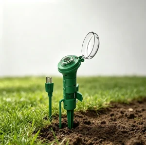 LINSHENG ETL Listed Electric Outdoor LED Garden Lawn Flood Light US Plug Waterproof Landscape Spike Spotlight Yard Projector