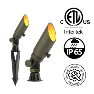 LT2104 Solid Brass Antique Bronze Finish Waterproof MR8 Low Voltage Outdoor Directional Up Light for Garden Patio