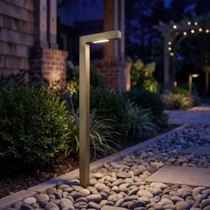LT2404 Low-Voltage 12V AC/DC Landscape Lighting Brass Path Light Fixture G4 LED for Outdoor Lighting