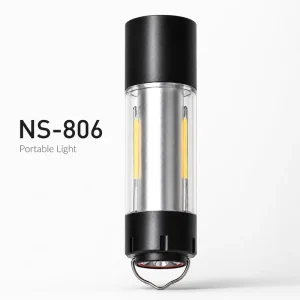 Lampe Torche Rechargeable Type-C NS-806 Zoom Télescopique Laser Blanc COB Batterie 18650