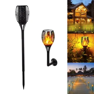 Landscape Decoration 96LED Solar Flame Led Torch Light Multifunction Fire Dancing LED Lawn Light for Outdoor Garden