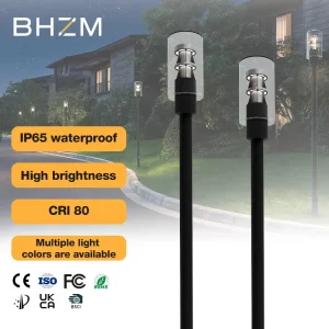 Landscape Garden Decor LED Garden Street Light IP65 Waterproof Transparent PC Lampshade 30W Outdoor Road Lamps
