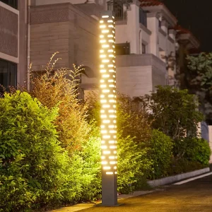 Landscape Garden Lamps Outdoor IP65 Courtyard Lighting Round Pole Street Light Pillar LED Garden Lamp