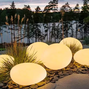 Landscape Light Outdoor Waterproof Solar Villa Garden Decoration Courtyard Luminous Stone Pebbles LED Lawn Light