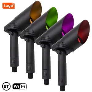 Landscape Lighting Low Voltage Outdoor MR16 Spotlight Fixture BT RGB Smart Tuya WiFi LED Spotlight