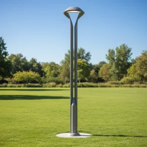 Landscape Outdoor Driveway Yard Lighting Square Aluminum Pole Street Post Top Light IP65 Solar AC LED Garden Light