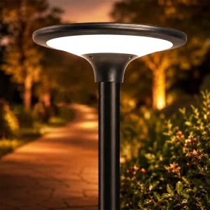 Large Capacity Modern Outdoor Solar Light Garden with Pole for Park Villa Garden Square Landscape Yard