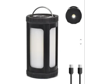 Large Capacity Outdoor USB Rechargeable Foldable LED Camping Lantern, Handheld and Hanging, for Climbing and Hiking