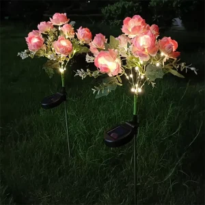 Led Lawn Landscape Flower Lamp Garden Decorative Outdoor Waterproof Solar Garden Light Villa Garden Decorative
