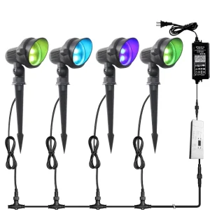 Led Lawn Lights Spotlight Outdoor Waterproof Ip67 Christmas Backyard Pathway Lawn Smart Landscape Uv Lighting Lawn Lighting