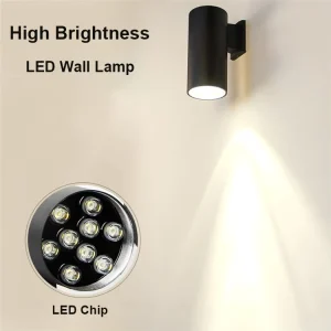 Led Outdoor Wall Lamp 12W Waterproof Ip65 Single Head Down Wall Lights Garden Corridor Courtyard Modern Indoor Decorations