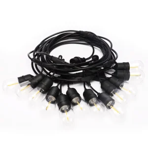 Led Patio Light String Outdoor Waterproof Lighting 24ft Dual Filament Christmas Lights Led String Decor Wedding Party