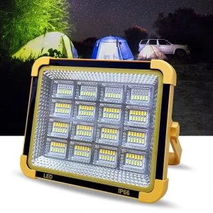 Led Portable Work Light USB Solar Charging Camping Lamp Rechargeable Fishing Emergency Flood Light Handheld Flood Light