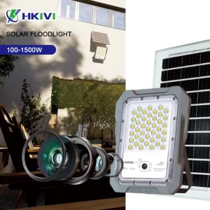 Led Solar Flood Light Bright Wall Security Housing 1440P Camera HD Video Record for Shop Outdoor