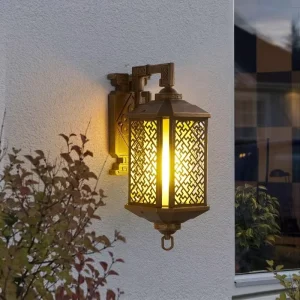 Led Wall Light Villa Gate Wall Lamp Outdoor Waterproof Courtyard Corridor Light Bronze Wall Sconce 9w 3000K