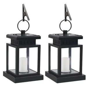 Lighting Led Hanging Patio Lights Lantern Flower Outdoor Solar Christmas Decoration Torch Light