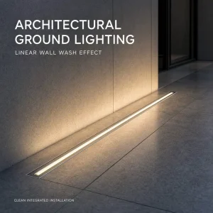 Linear Buried Landscape Garden IP67 DC24V Deep Cup Louver 8T Tempered Glass Recessed Floor Lamp 12W 18W 24W 36W D3076 01