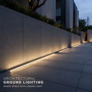 Linear Ground Uplight IP67 DC24V Commercial Plaza Landscape Architectural Pathway Garden LED 12W 18W 24W 36W Glass