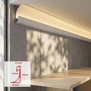 Linear Slot LED Wall Washer Aluminum Body Corner Skirting Lamp Honeycomb Panel Water Resistant