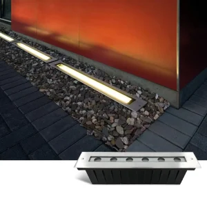 Linear Underground Light IP67 Waterproof 24V 12V 6W LED Recessed 316 Stainless Steel Uplight Pathway Lighting