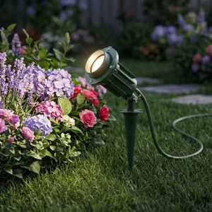 Linsheng ETL Listed LED IP68 Waterproof Metal Flood Light with Stake for Outdoor Garden & Patio Use AC 150W