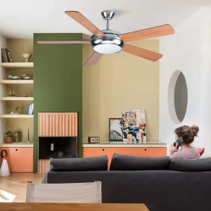 Living Room Remote Control Modern Ceiling Fan Dimmable LED Lighted