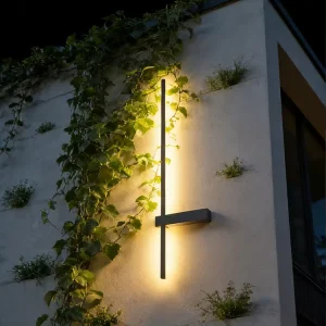 Long-Strip Indoor/Outdoor LED Wall Light with Aluminum Base, IP65 Waterproof Dustproof Wall Sconce for Porch