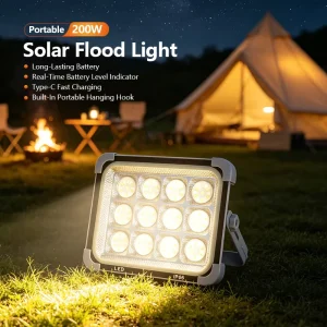 Long Working Time Solar Floodlight 11 to 13 Hours Max Lighting Time Solar Hand held Floodlight with 1 year Warranty