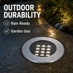 Low Glare Stainless Steel LED Inground Light Louvered Recessed Underground Lamp for Outdoor Garden Landscape Lighting