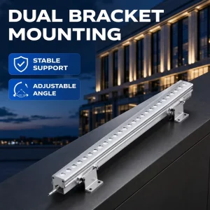 Low Power 6W-18W RGBW LED Wall Washer DMX512 Linear Facade Light -40°C to 50°C Working Temperature for Building Bridge Hotel Projects