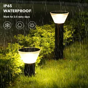 Low Voltage 12V DC Aluminum Bollard Light Modern Outdoor IP65 Waterproof LED Solar Lawn Lights Garden Lamp