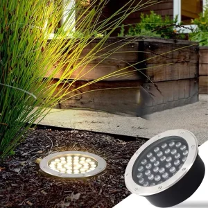Low Voltage IP65 Outdoor Landscape Ground Well Light Underground Solar Floor Recessed LED Deck Lights