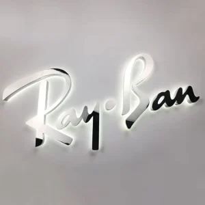 Luminous Letters Outdoor Storefront Custom Stainless Steel Acrylic LED Lit Eco friendly Signboard for Taxi Mall Park Companies