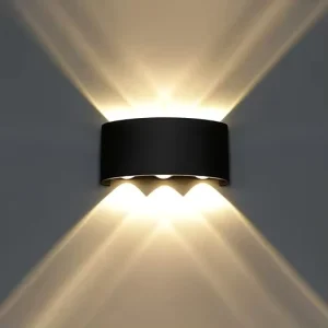 Luxury Square Modern Up Down Waterproof Outdoor Wall Lamps RGBW Decorative LED Wall Light for Garden Landscaping Decking Home