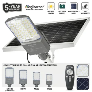 MG120 500W High-Efficiency DC Battery-Powered LED Solar Street Light IP65 Aluminum Certified Highway Road Garden Lights