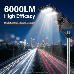 MPPT All-in-One Solar Street Light with 24% Conversion Solar Panel for Village and Rural Road Projects