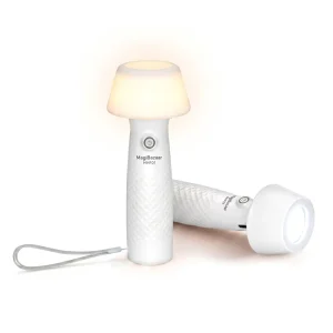 MagiBazaar Emergency LED Torch Warm Cool Mushroom Lamp Portable Lightweight IP65 Waterproof 250 Lumens Indoor Outdoor Home