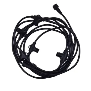 Main Belt Five Head Lighting Accessories Black Rubber Material Outdoor Waterproof