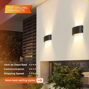 Manufacture Outdoor Aluminum up Down LED Wall Light IP65 Waterproof 12W 3500K Wall Sconce for Garden Porch Decoration