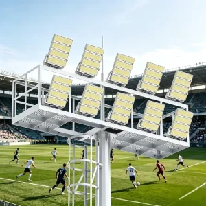 Manufacturer Custom 800W IP66 Galvanized Steel 25m 30m LED High Mast Light for Stadium Sports Venue Lighting