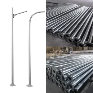 Manufacturer Customization Single & Double Arm 4M-12M Fiberglass Street Light Poles Outdoor Lamp Post For UAE Single Arm Design