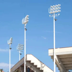 Manufacturer Free Design 15m 18m 20m 25m 30m Hot dip Galvanized Steel Stadium Light Tower High Mast Light Pole