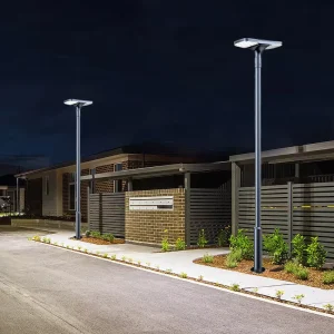 Manufacturer Modern Style IP65 Solar Garden Lights Outdoor Waterproof Post Top LED Lamp All-in-One Pole Light