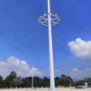 Manufacturer Polygonal Octagonal High Mast Light Pole 18m 20m 25m 30m Steel Outdoor Use