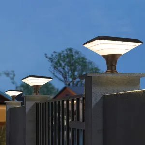 Manufacturer Solar Garden Lights LED Light Source IP65 for Outdoor Park Courtyard Walkway Column Solar Pillar