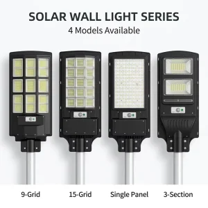 Manufacturer Solar Wall Lamp Series 4 Power Options ON/OFF Light Sensor White Pole Bracket Outdoor Security Floodlight