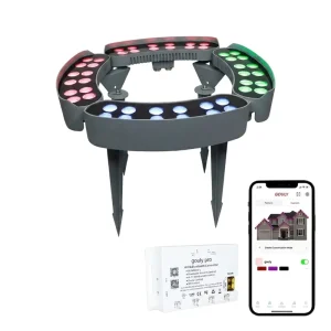 Manufacturers DC24V IP67 Palm Tree Lighting Ring Tree Light Die-cast Aluminum Stand LED Garden Light