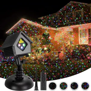 Merry Christmas Beautiful Christmas Lights Projector Moving Star Cabin Laser Light Forest Decoration for Holiday Parties