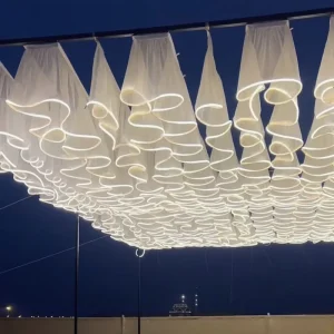 Mesh Ceiling Curtain LED Waterproof Light Strip for Outdoor Camping, Restaurants, and Weddings